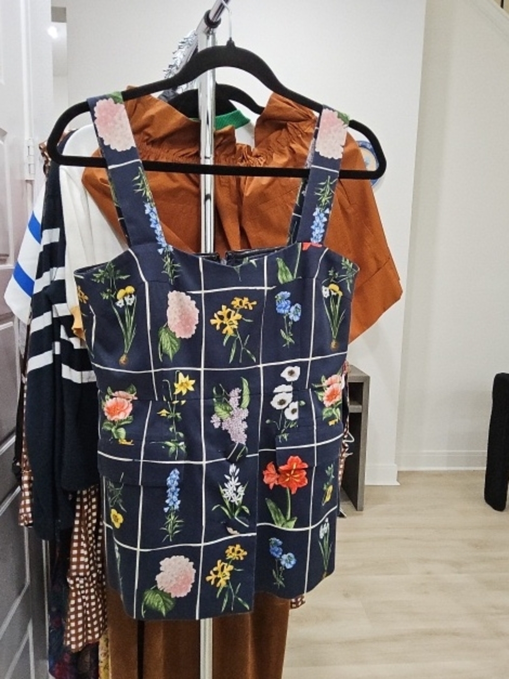 Tuckernuck Navy Floral Square-Neck Tank - Picture 1 of 2